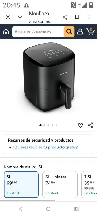 Freidora de aire Moulinex 5L