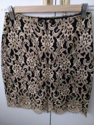 Traje de fiesta Orna Farho negro y dorado
