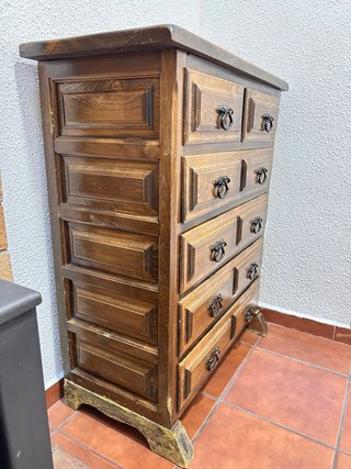 Cajonera de madera estilo rústico Vintage