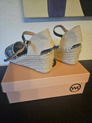 Alpargatas Cuña Denim Bordadas
