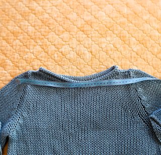 Jersey o Top Manga Tres Cuartos Azul Talla Única
