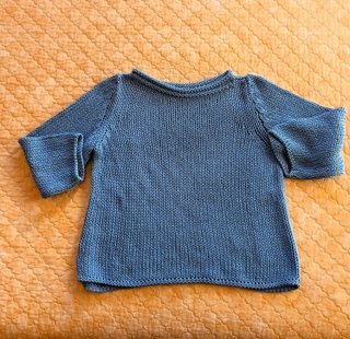 Jersey o Top Manga Tres Cuartos Azul Talla Única