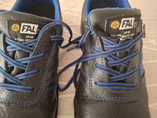 Zapatos de seguridad FAL negros y azules