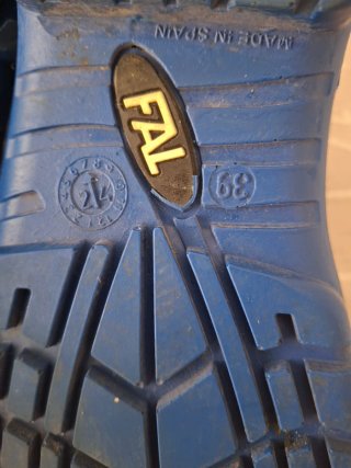 Zapatos de seguridad FAL negros y azules