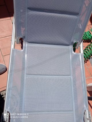 Tumbona de jardin con dosel plegable