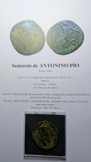 Sestercio Antonino Pío 145-161 d.C.