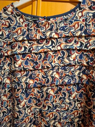 Vestido estampado manga larga talla M