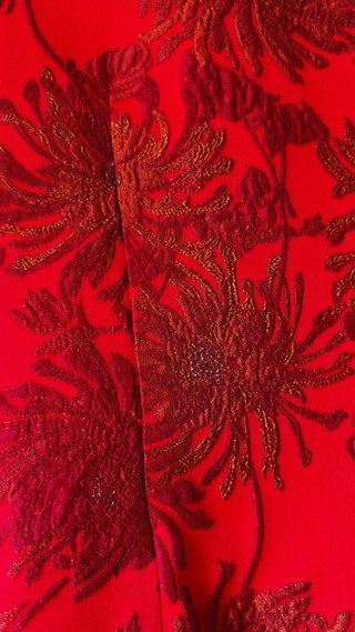 Vestido rojo invitada estilo oriental