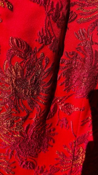 Vestido rojo invitada estilo oriental