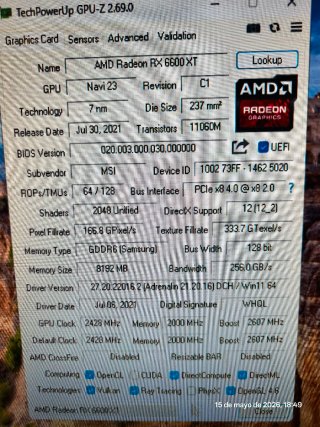 MSI Radeon RX 6600 XT Gaming X