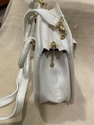 Bolso Piel Vintage Blanco