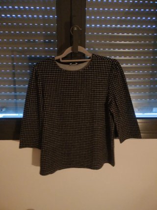 Jersey de cuadros negro