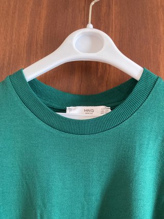 Camiseta verde Mango manga corta
