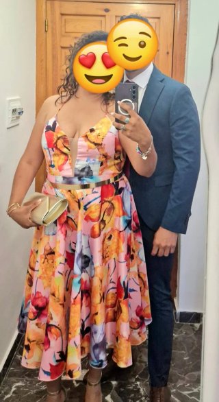 Vestido fiesta estampado floral
