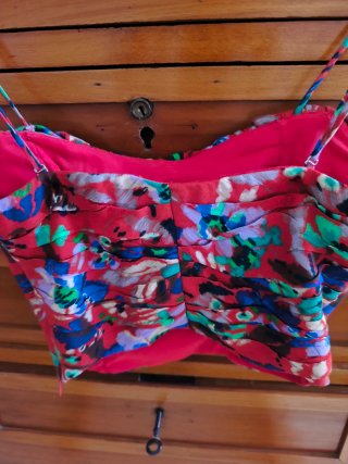 Top Zara floral volantes tirantes
