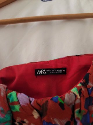 Top Zara floral volantes tirantes