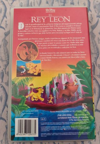 El Rey León VHS Clásicos Disney Español