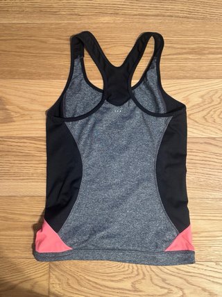 2 Camisetas Deportivas Tirantes Gris y Rosa
