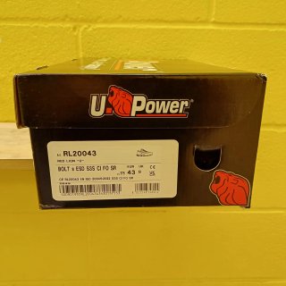 Scarpe U-Power Nere e Gialle Tg 43 Nuove