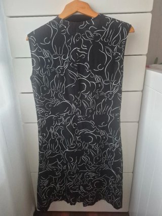 Vestido BIMBA Y LOLA estampado blanco y negro