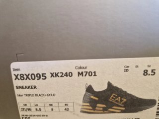 Scarpe Emporio Armani EA7 Nere e Oro