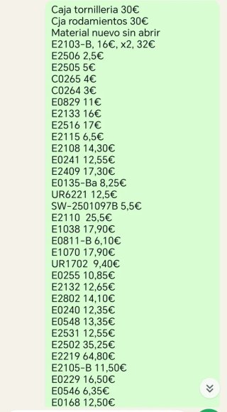 Lote Repuestos Mugen Seiki MBX6/7/8