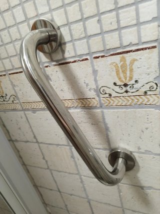 Pack 3 Agarraderas Metálicas Baño