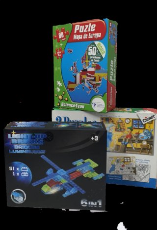 Lote libros y puzzles