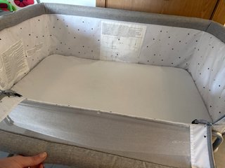 Cuna colecho Kinderkraft gris