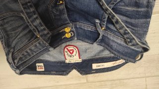 Jeans donna blu con cintura