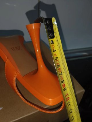 Sandalias tacón naranja Zara Talla 37
