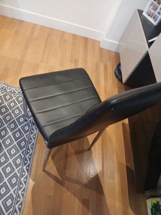 Juego de 4 sillas de comedor negras