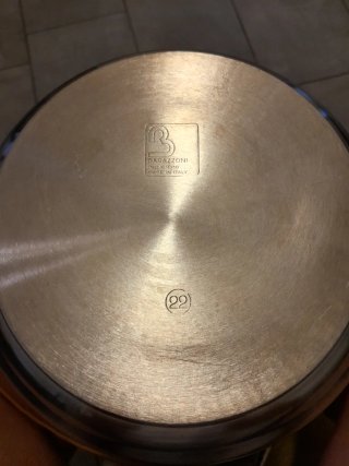 Pentola Barazzoni in metallo argentato