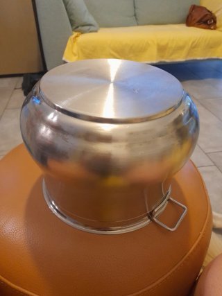 Pentola Barazzoni in metallo argentato