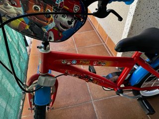 Bicicleta Paw Patrol Roja Infantil