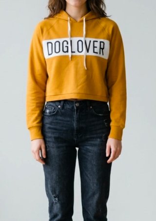 Sudadera Bershka Doglover Amarilla Talla S