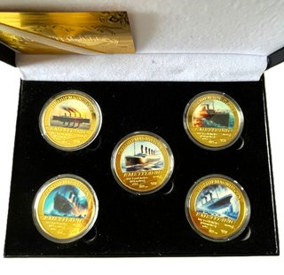 10 Monedas Conmemorativas del barco RMS Titanic