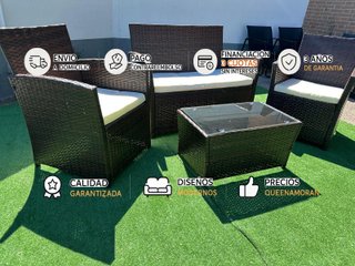 CONJUNTO DE TERRAZA MARRON