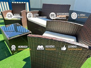 CONJUNTO DE TERRAZA MARRON