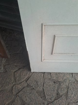 Puerta interior blanca con manilla