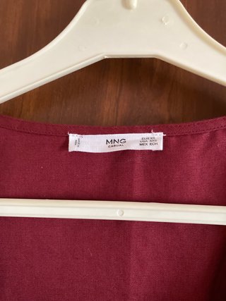 Camiseta tirantes Mango burdeos