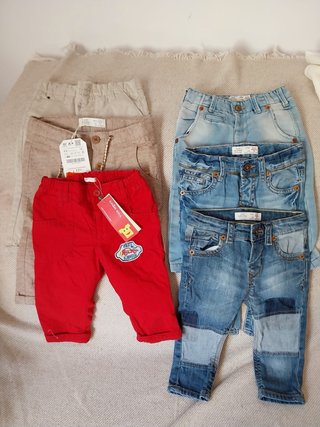 Lote 6 Pantalones Bebé 6/9 Meses