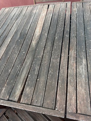 OFERTON Mesa  terraza  de madera + 6 sillas