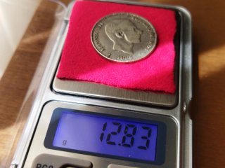 Moneda 50 centavos peso 1883 Alfonso XII Filipinas