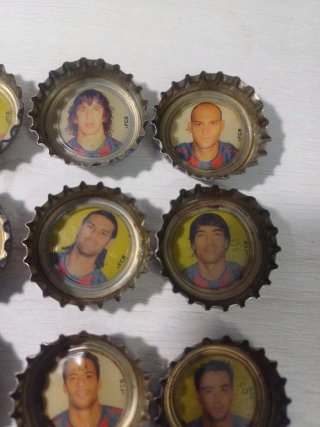 COLECCIÓN 24 CHAPAS FUTBOL, F.C BARCELONA, MESSI