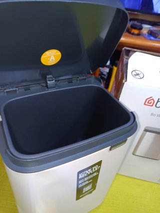 Cubo basura Brabantia 12L Beige/Negro