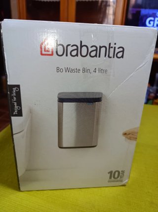 Cubo basura Brabantia 12L Beige/Negro