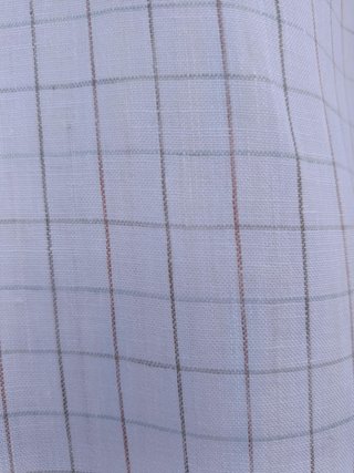 Camisa de lino a cuadros verde y camel