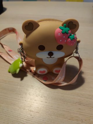 Bolso Osito Silicona con Llavero Verde