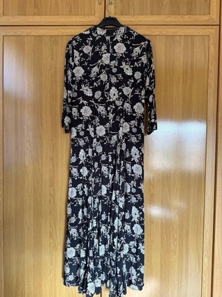 Vestido largo floral Zara Talla M